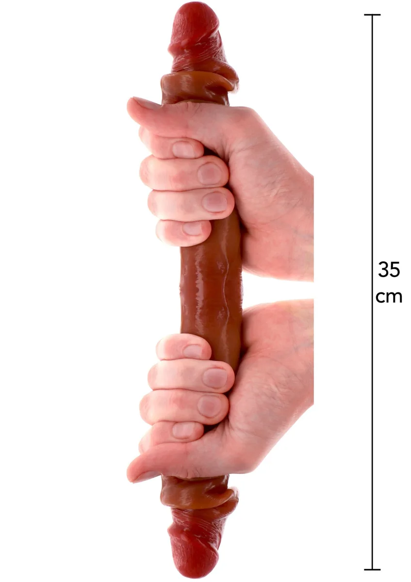 Silikónový dvojitý penis predkožky 35 cm