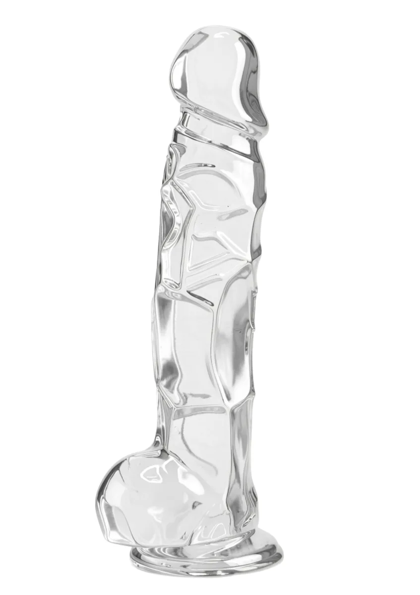 Priehľadné dildo TPE 22,5 cm