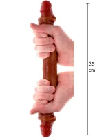 Silikónový dvojitý penis predkožky 35 cm — obrázok 1
