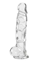 Priehľadné dildo TPE 22,5 cm — obrázok 1