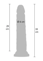 Luxusný dvojhustotný Dong TPE 33 cm — obrázok 4