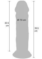 Luxusný dvojitý hustý hrubý Dong TPE 35,5 cm — obrázok 4