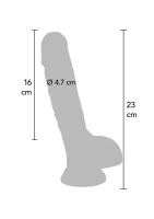 Dildo s dvojitou hustotou TPE 23 cm — obrázok 2