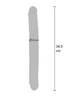 Priehľadný dvojitý dong TPE 34,5 cm — obrázok 2
