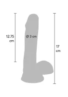 Dildo s dvojitou hustotou TPE 17 cm — obrázok 2