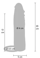 Silikónový návlek na penis Hydrated Skin 20 cm — obrázok 2