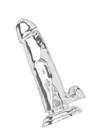 Priehľadné dildo TPE 18 cm — obrázok 2