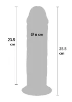 Luxusný dvojitý hustý hrubý Dong TPE 25,5 cm — obrázok 4
