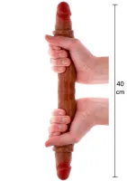 Silikónový dvojitý penis predkožky 40 cm — obrázok 1
