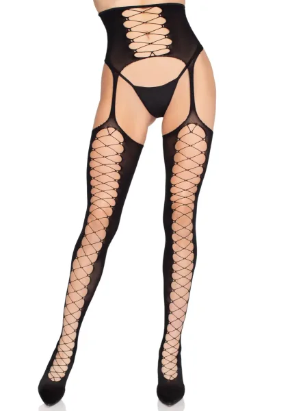 Stockings with Attached Garter Belt