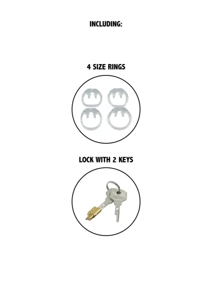 Clear Control Cock Cage Long